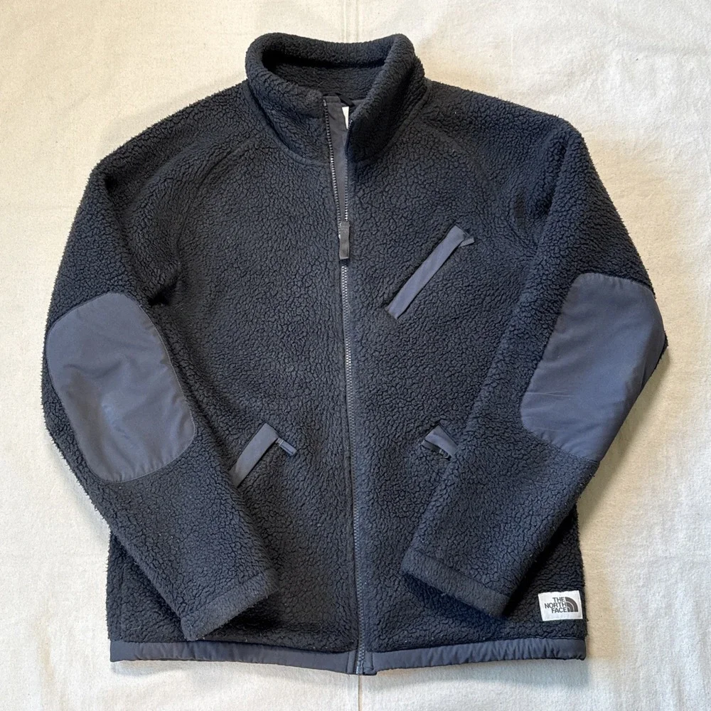 Vintage 90s The North Face Gray Zip Up Fleece Jacket Sz Small